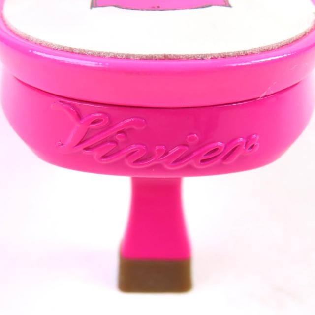 未使用品★ROGER VIVIER ロジェヴィヴィエ ヴィルギュル ストラスバックル バックストラップ パテントレザー パンプス ピンク 38 伊製_8