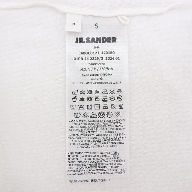 未使用品▲JIL SANDER+ ジルサンダープラス J40GC0127 コットン100％ マッシュルーム刺? 半袖Ｔシャツ ホワイト カットソー S 正規品_6