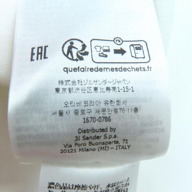 未使用品▲JIL SANDER+ ジルサンダープラス J40GC0127 コットン100％ マッシュルーム刺? 半袖Ｔシャツ ホワイト カットソー S 正規品_8