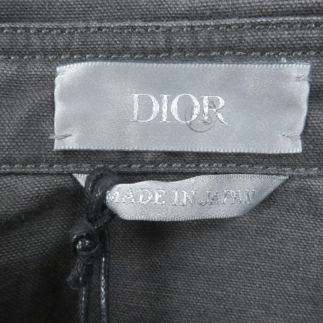 未使用品□DIOR ディオール オム 383D587AY520 クチュール ロゴワッペン ウォッシュ加工 長袖 デニムシャツ グレー 39 日本製 正規品_5