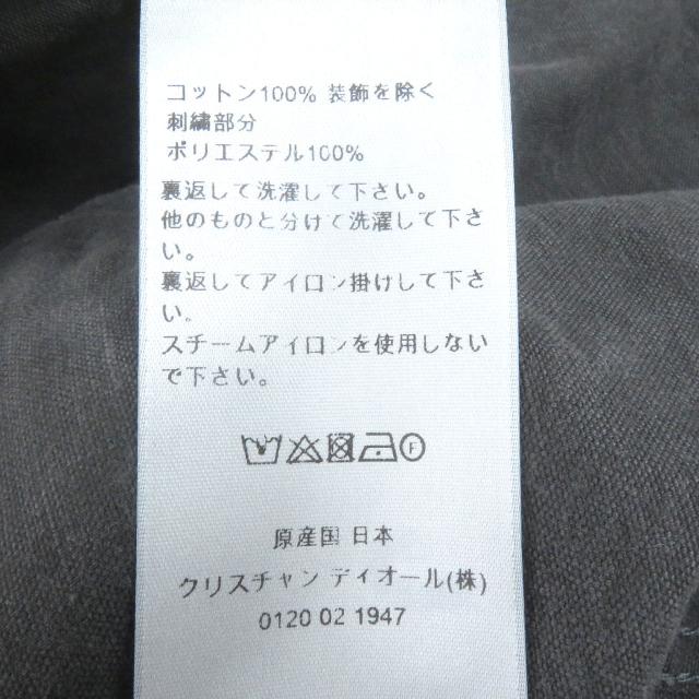 未使用品□DIOR ディオール オム 383D587AY520 クチュール ロゴワッペン ウォッシュ加工 長袖 デニムシャツ グレー 39 日本製 正規品_8