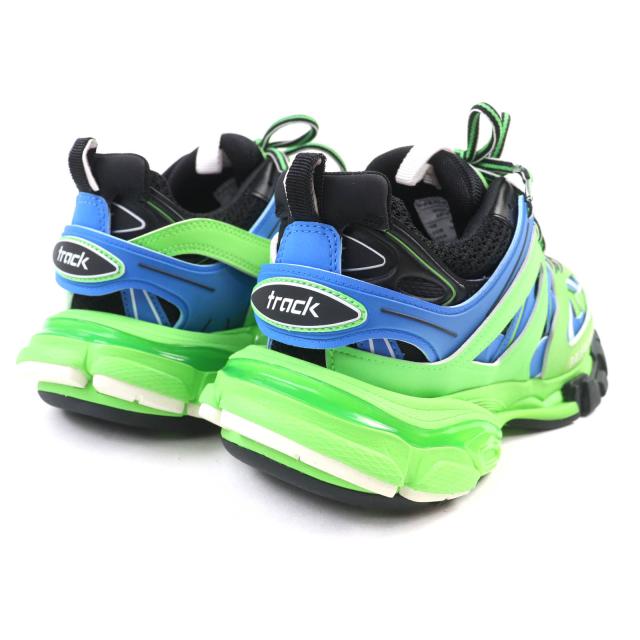 未使用品★BALENCIAGA バレンシアガ 542436 TRACK TRAINER ロゴ入り レースアップ スニーカー グリーン 25 箱・保存袋付き_2