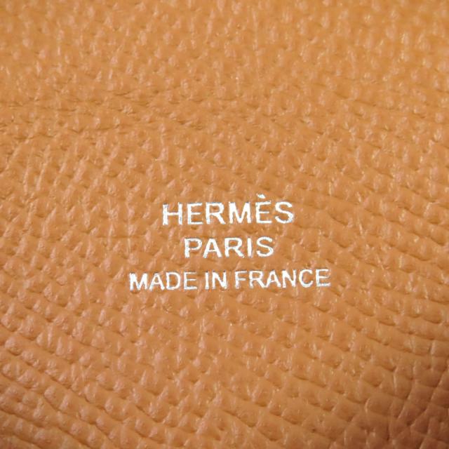 未使用品★HERMES エルメス カルヴィ ゴールド ヴォーエプソン シルバー金具 カードケース B刻印 箱付き フランス製 レディース_7