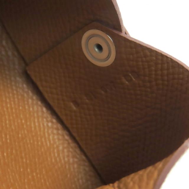 未使用品★HERMES エルメス カルヴィ ゴールド ヴォーエプソン シルバー金具 カードケース B刻印 箱付き フランス製 レディース_8