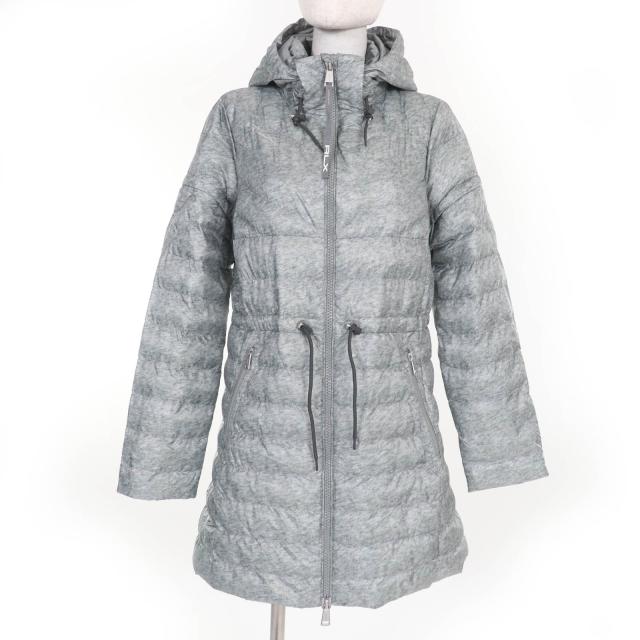 未使用品☆RLX RALPH LAUREN アールエルエックス ラルフローレン フード付 中綿入り ZIP UP コート グレー SP 正規品 レディース