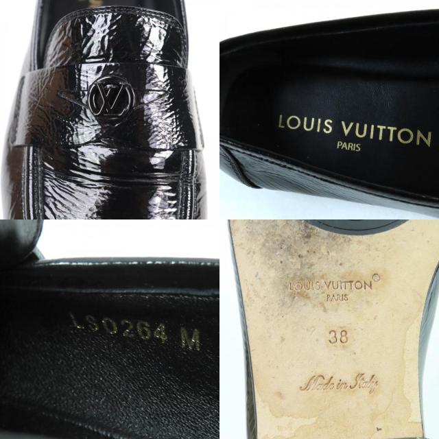 美品★LOUIS VUITTON ルイヴィトン 24SS 1ACYYL ソーホー・ライン LV金具付 レザー ローファー ブラック 38 箱・保存袋付き イタリア製_8