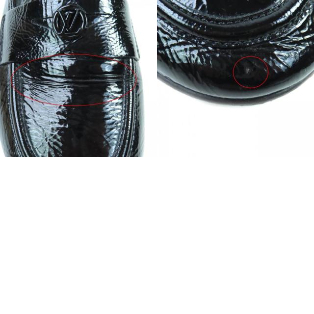 美品★LOUIS VUITTON ルイヴィトン 24SS 1ACYYL ソーホー・ライン LV金具付 レザー ローファー ブラック 38 箱・保存袋付き イタリア製_9
