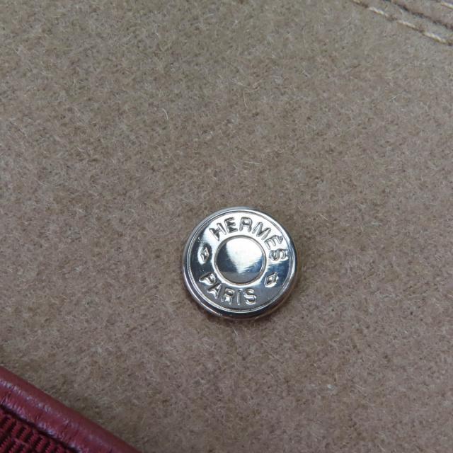 極美品☆HERMES エルメス サントレーノ カシミヤ100％ シルバー金具 セリエ金具 ベレー帽 ブラウン 58 イタリア製 正規品 レディース_7