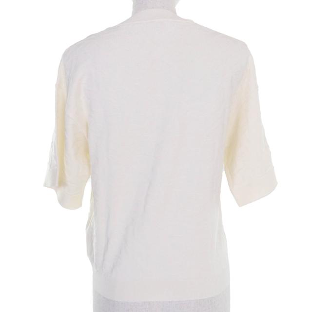 極美品☆HERMES エルメス 24SS 4E2649DC ナウサ シルク コットン シェーヌダンクル 半袖ニット アイボリー 34 伊製 正規品 レディース_2