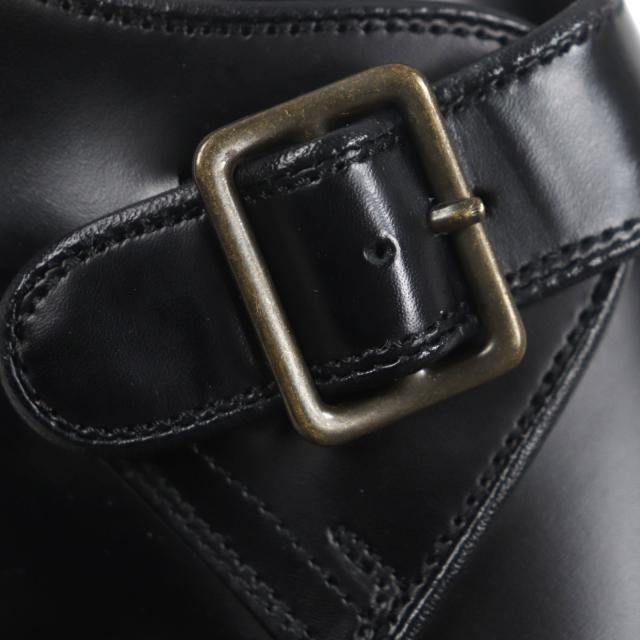 未使用品▼REGAL リーガル レザー モンクストラップ プレーントゥ レザーシューズ ブラック 25.5EE メンズ ビジネスオススメ◎