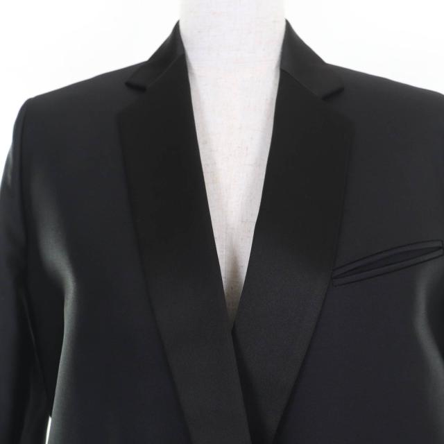 美品☆CELINE セリーヌ ウール シルク フィービー期 クロンビー チェスターコート ブラック 34 イタリア製 正規品 レディース_3