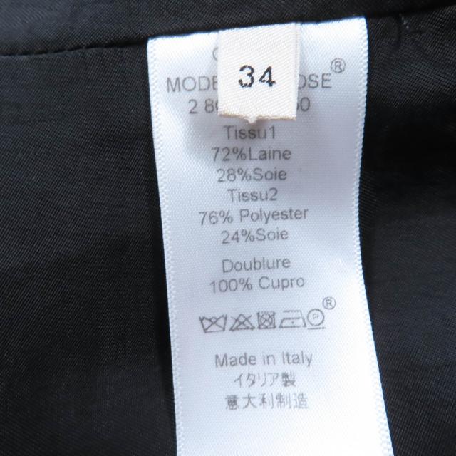 美品☆CELINE セリーヌ ウール シルク フィービー期 クロンビー チェスターコート ブラック 34 イタリア製 正規品 レディース_6