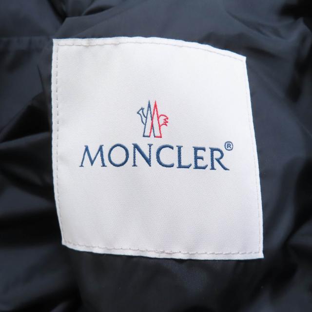 極美品★MONCLER モンクレール ATHELAS アセラス ロゴワッペン・フード付 袖フリル バックプリーツ コート 黒 8anni130cm 正規品 キッズ_6