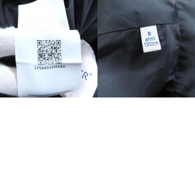 極美品★MONCLER モンクレール ATHELAS アセラス ロゴワッペン・フード付 袖フリル バックプリーツ コート 黒 8anni130cm 正規品 キッズ_9