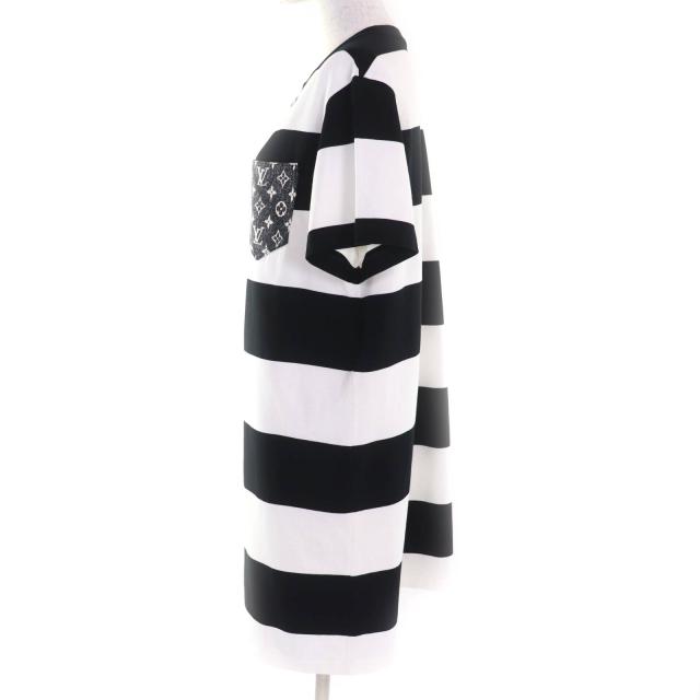 極美品★LOUIS VUITTON ルイヴィトン 23SS 1AAUOX コットン100％ デニムモノグラムポケット　 Tシャツ ワンピースMサイズ相当 正規品_1