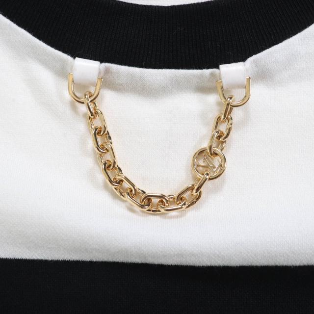 極美品★LOUIS VUITTON ルイヴィトン 23SS 1AAUOX コットン100％ デニムモノグラムポケット　 Tシャツ ワンピースMサイズ相当 正規品_5