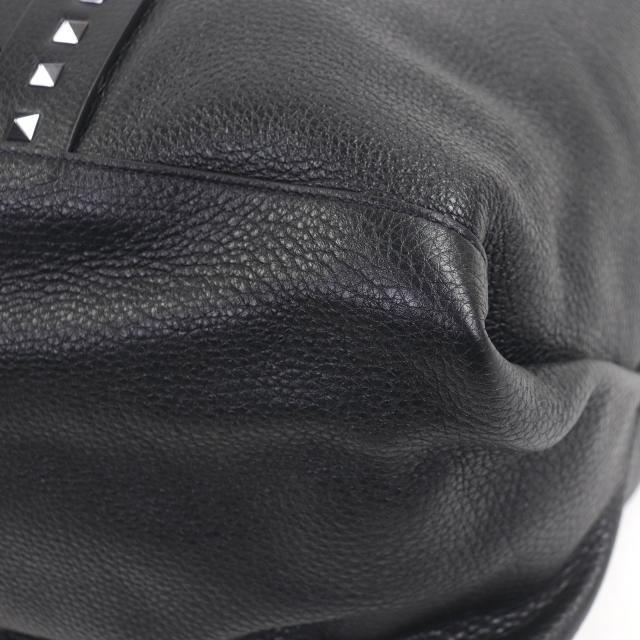 美品□Valentino Garavani ヴァレンティノガラヴァーニ レザー ロックスタッズ ラージ トートバッグ ブラック イタリア製 メンズ 大容量_5