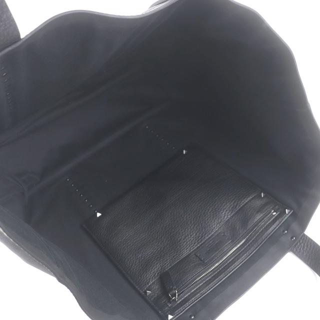 美品□Valentino Garavani ヴァレンティノガラヴァーニ レザー ロックスタッズ ラージ トートバッグ ブラック イタリア製 メンズ 大容量_3