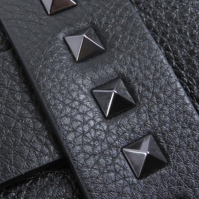 美品□Valentino Garavani ヴァレンティノガラヴァーニ レザー ロックスタッズ ラージ トートバッグ ブラック イタリア製 メンズ 大容量_7