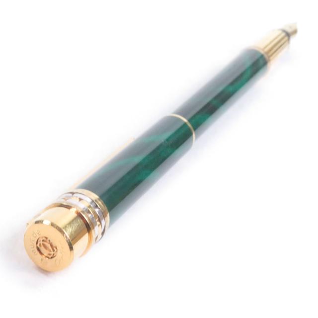 美品□Cartier カルティエ ヴィンテージ マスト ドゥ カルティエ ペン先18K マラカイト 万年筆 グリーン ゴールド フランス製 メンズ_2