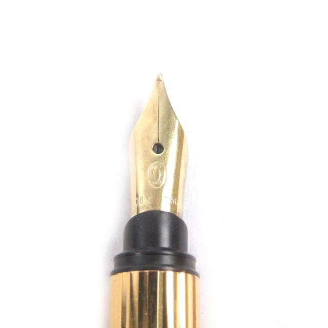美品□Cartier カルティエ ヴィンテージ マスト ドゥ カルティエ ペン先18K マラカイト 万年筆 グリーン ゴールド フランス製 メンズ_3
