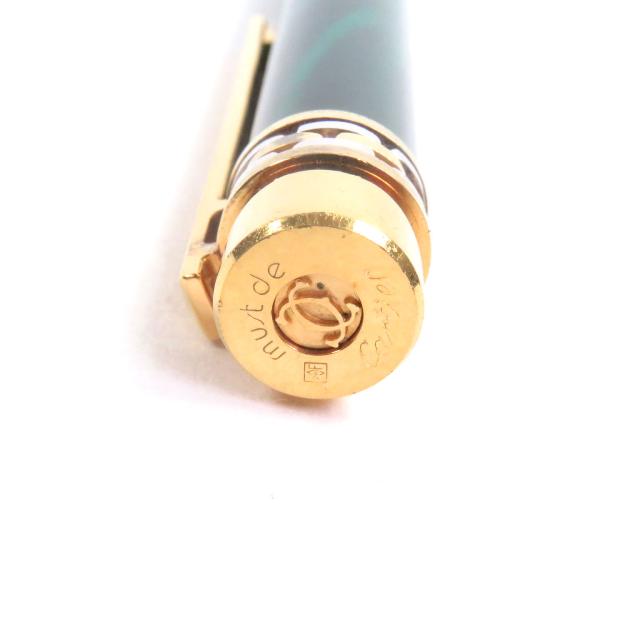 美品□Cartier カルティエ ヴィンテージ マスト ドゥ カルティエ ペン先18K マラカイト 万年筆 グリーン ゴールド フランス製 メンズ_6