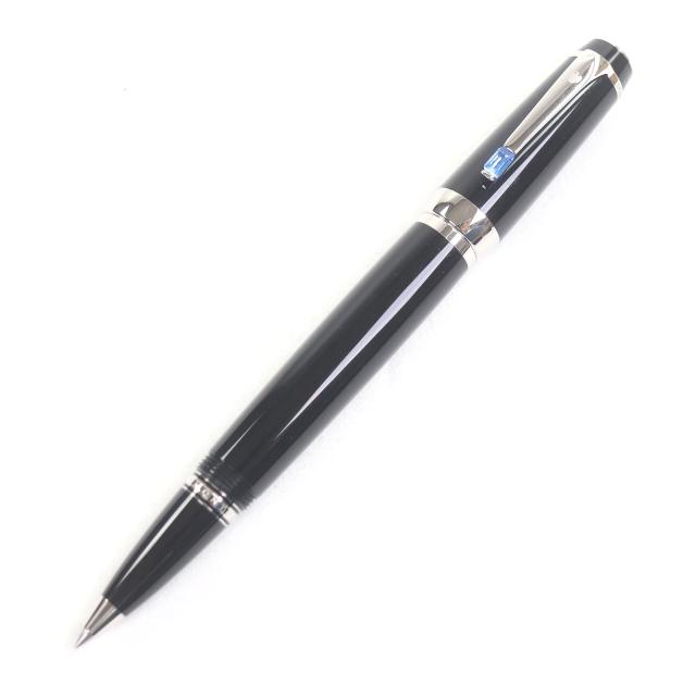 美品□MONTBLANC モンブラン BOHEME ボエム ホワイトスター ブルージェムストーン キャップ式 ボールペン ブラック シルバー ドイツ製