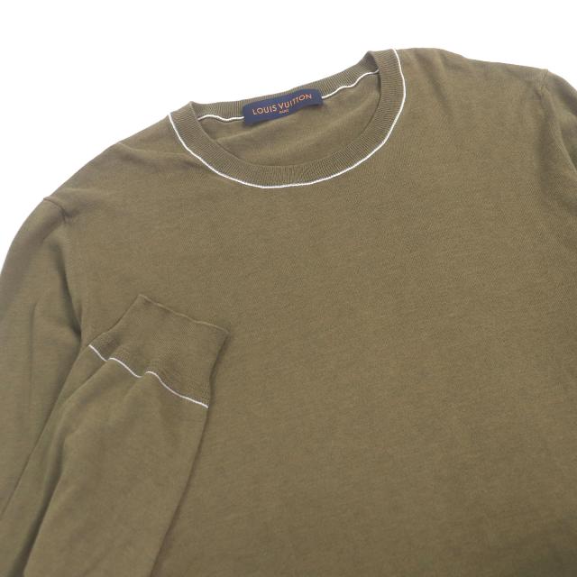 美品□LOUIS VUITTON ルイヴィトン シルク カシミヤ混 LVサークルロゴ