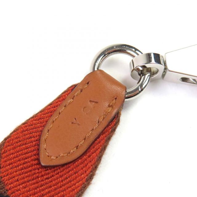 未使用品△HERMES エルメス サングル フリッパーボール キャンバス レザー使い シルバー金具 ショルダーストラップ ブラウン Y刻 箱付き_6