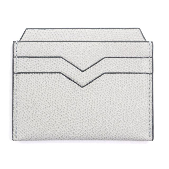 未使用品▼Valextra ヴァレクストラ V8L77 牛革 レザー パスケース カードケース グレー 箱・保存袋付き イタリア製 メンズ コンパクト