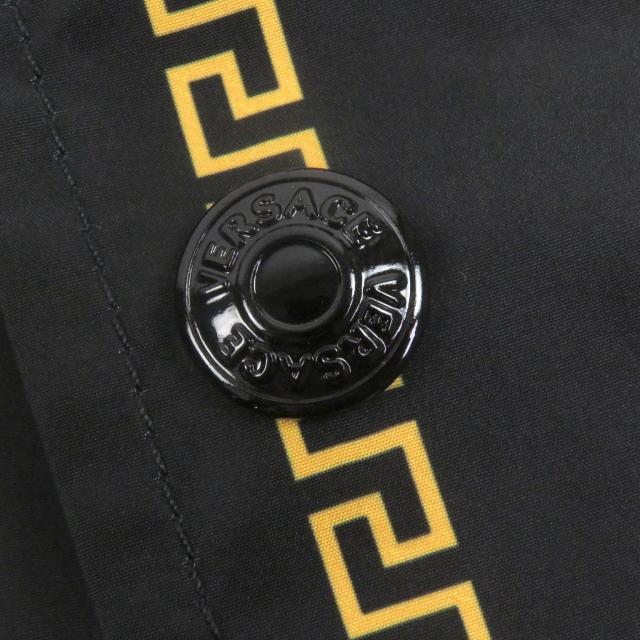 極美品□VERSACE ヴェルサーチ 2021年製 メデューサ チェーン 総柄 薄手 ブルゾン コーチジャケット ブラック 46 イタリア製 メンズ_5