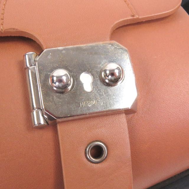 未使用品□HERMES エルメス レザー サックアデペッシュ金具 シャワーサンダル スライドサンダル ブラック ブラウン 41 箱・保存袋付き_6