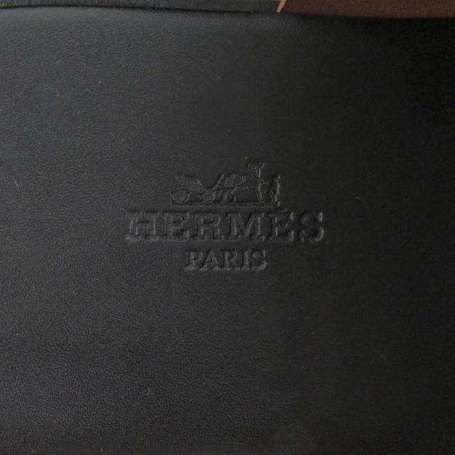 未使用品□HERMES エルメス レザー サックアデペッシュ金具 シャワーサンダル スライドサンダル ブラック ブラウン 41 箱・保存袋付き_7
