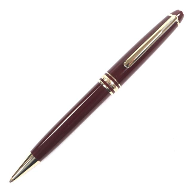 極美品▼MONTBLANC モンブラン マイスターシュテュック クラシック ホワイトスター ツイスト式 ボールペン ボルドー ゴールド ケース付き