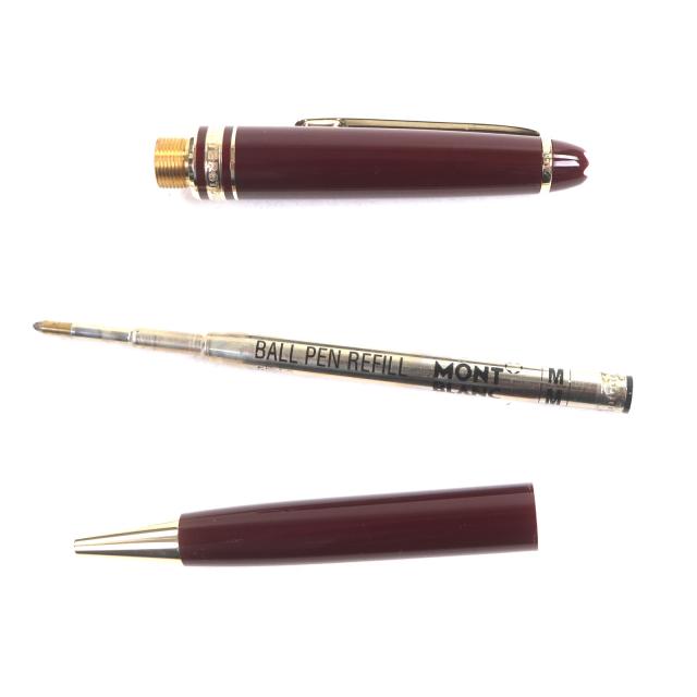 極美品▼MONTBLANC モンブラン マイスターシュテュック クラシック ホワイトスター ツイスト式 ボールペン ボルドー ゴールド ケース付き_3