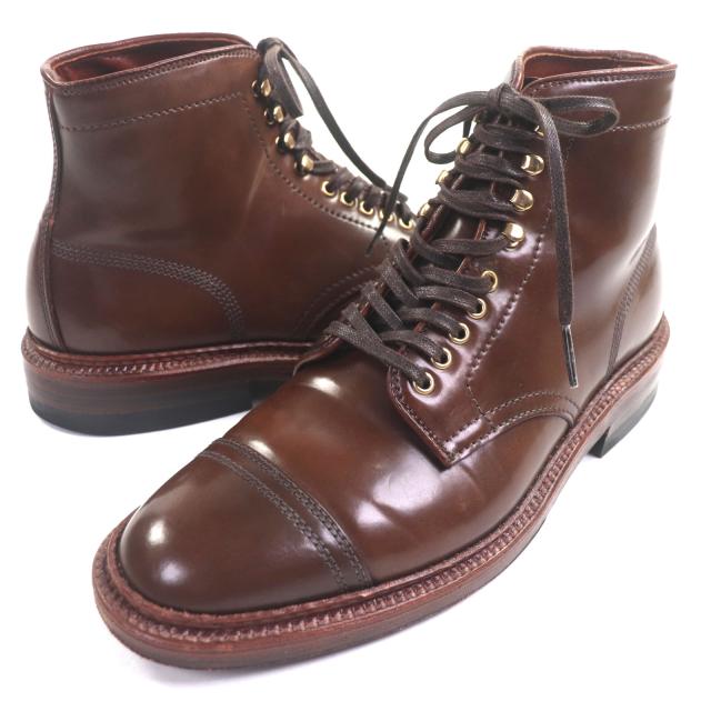 美品▼ALDEN オールデン D0829H RAVELLO CORDOVAN コードバン ラベロ 希少 ストレートチップ レースアップ ショートブーツ 6 メンズ