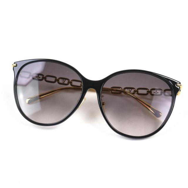 極美品△LOUIS VUITTON ルイヴィトン 2025年 Z2826U サングラス･マイ LV チェーン トゥー･キャットアイ 現行品 60□15 140 デモレンズ