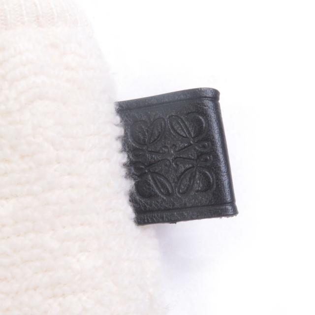極美品□LOEWE ロエベ H526Y17K30 タイヤ柄 アナグラムレザーパッチ パイル地 ジョガーパンツ アイボリー S イタリア製 正規品 メンズ_5