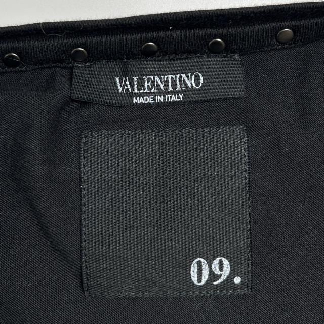 美品▲VALENTINO ヴァレンティノ A3701454 コットン100％ ロックスタッズ付き 半袖Ｔシャツ ブラック M イタリア製 正規品　メンズ 美品△VALENTINO ヴァレンティノ A3701454 コットン100％ ロック