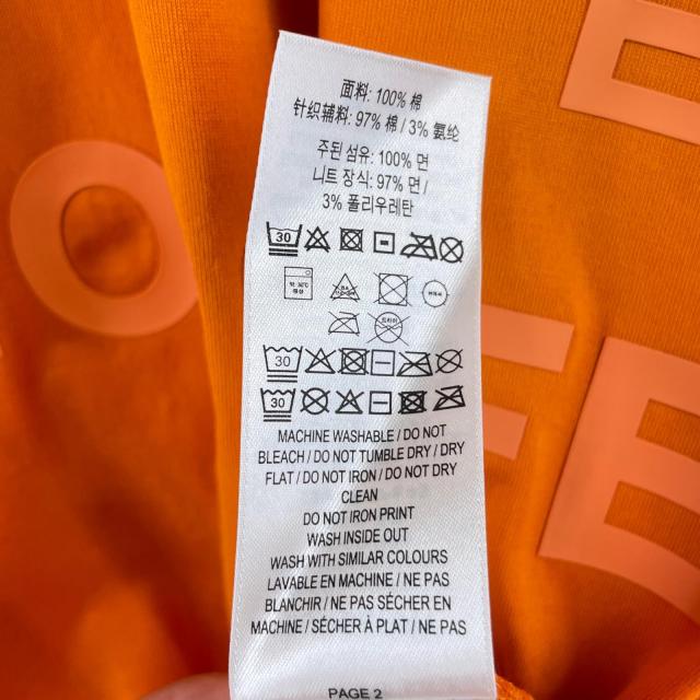 極美品▲BURBERRY バーバリー 8040692 コットン100％ ホースフェリープリント 半袖Ｔシャツ オレンジ L イングランド製 正規品 メンズ_7