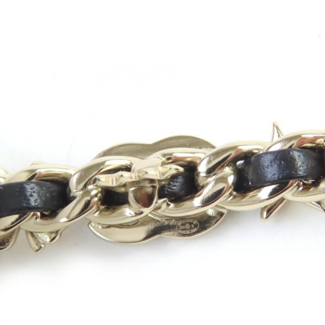 極美品☆CHANEL シャネル B20B ココマーク チェーン パール・スター・クローバー・ビジュー バレッタ ゴールド ブラック 伊製 レディース 極美品☆CHANEL シャネル B20B ココマーク チェーン パール・スター