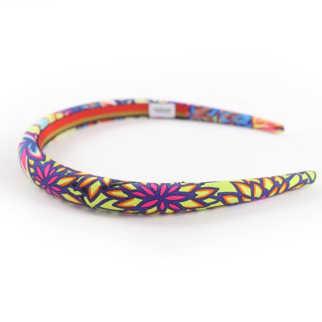 未使用品☆HERMES エルメス ヘアバンド エルザ ワイルド・シンガポール シルク マルチカラー 現行品 カチューシャ ヘアアクセサリー 仏製_2