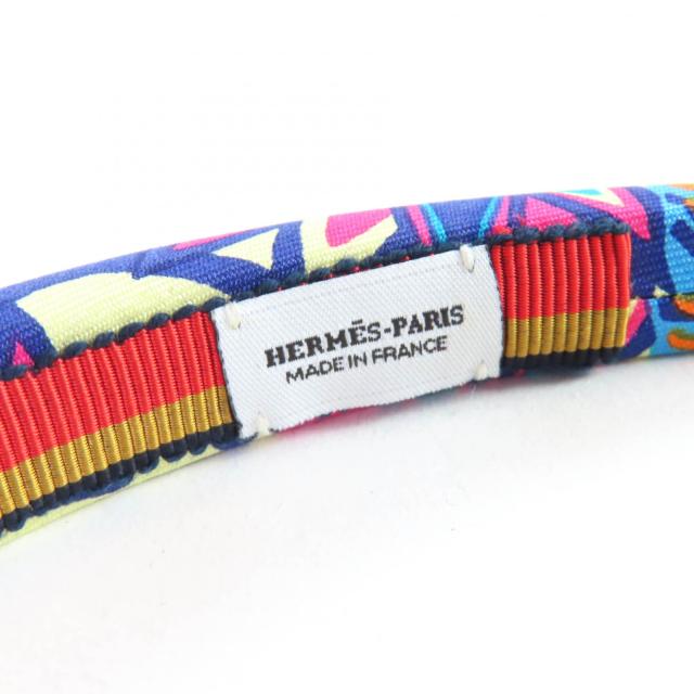 未使用品☆HERMES エルメス ヘアバンド エルザ ワイルド・シンガポール シルク マルチカラー 現行品 カチューシャ ヘアアクセサリー 仏製_5