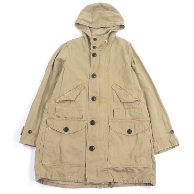 美品□VISVIM ビズビム 15SS TOWNSEND COAT PRIME コットン リネン フーデッド フィールドコート ベージュ 2 日本製 正規品 メンズ