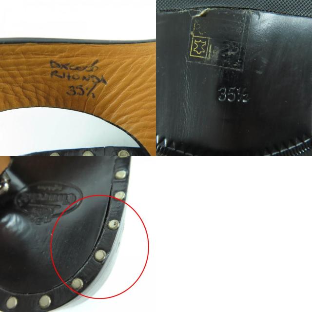 美品☆CHURCH’S チャーチ RHONDA クロスストラップ フラット レザー サンダル ブラック 35.5 イタリア製 レディース_9