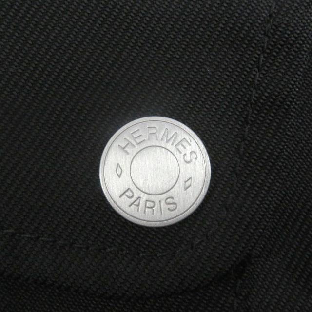 極美品□HERMES エルメス セリエボタン Hロゴジップ ジャケット ブラック ブルゾン 46 ハンガー・ガーメント付き イタリア製 正規品_4