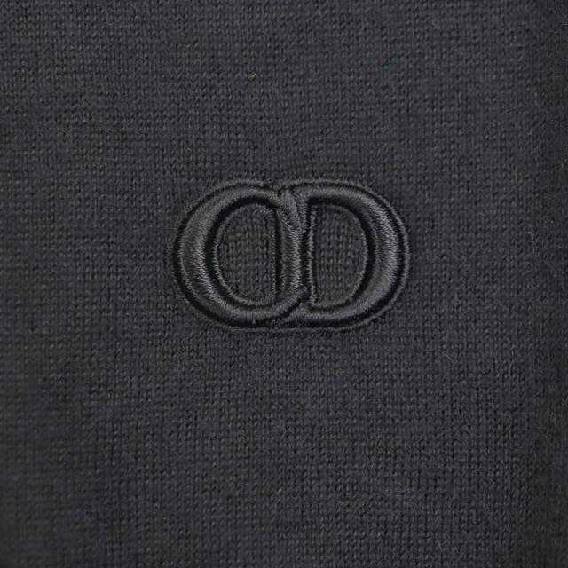 極美品▼DIOR ディオール オム 113M647AT220 カシミヤ100% CDロゴ刺繍 クルーネック プルオーバー 薄手 ニットセーター S 正規品 メンズ_3
