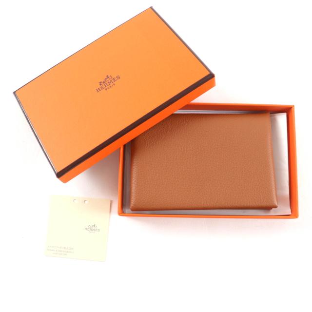 未使用品★HERMES エルメス カルヴィ デュオ ゴールド エバーカラー コインケース カードケース W刻印 箱付き フランス製 レディース_1