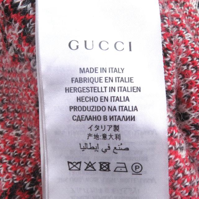美品□GUCCI グッチ 543433 アルパカ ウール タイガーヘッド金ボタン GGジャガード ニットカーディガン ブラック S　イタリア製 正規品_6