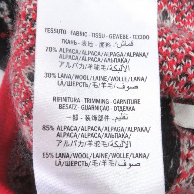 美品□GUCCI グッチ 543433 アルパカ ウール タイガーヘッド金ボタン GGジャガード ニットカーディガン ブラック S　イタリア製 正規品_7